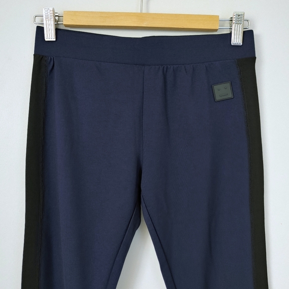 Acne Studios Flo Track Leggings Side Panels Navy Blue Size Small - Picture 5 of 16